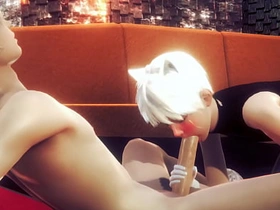 伪娘男同 - 艾伦手交和口交 - 伪娘伪男异装者动漫漫画日本亚洲游戏色情同性恋 korean massage gay porn