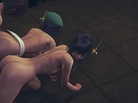 原神耽美-温迪双头龙3P-伪娘跨性别日本动漫游戏同性色情 asian gay porn game