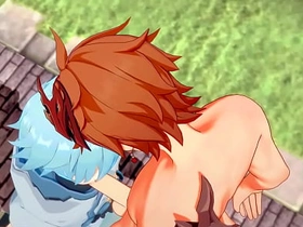 原神耽美-达达利亚x重云口交和肛内射-伪娘cos日本亚洲漫画动漫游戏色情同性 free taiwan gay porn