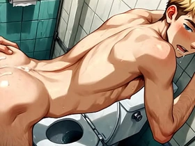 Yaoi - 金发嫩仔厕所性爱图集 - 动漫 漫画 亚洲 日本 游戏 男同色情 japan gay porn ryo