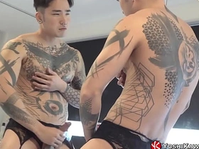 YOSHIKAWASAKIXXX - 义雄玩弄奶头并打飞机 monster chinese gay cock porn